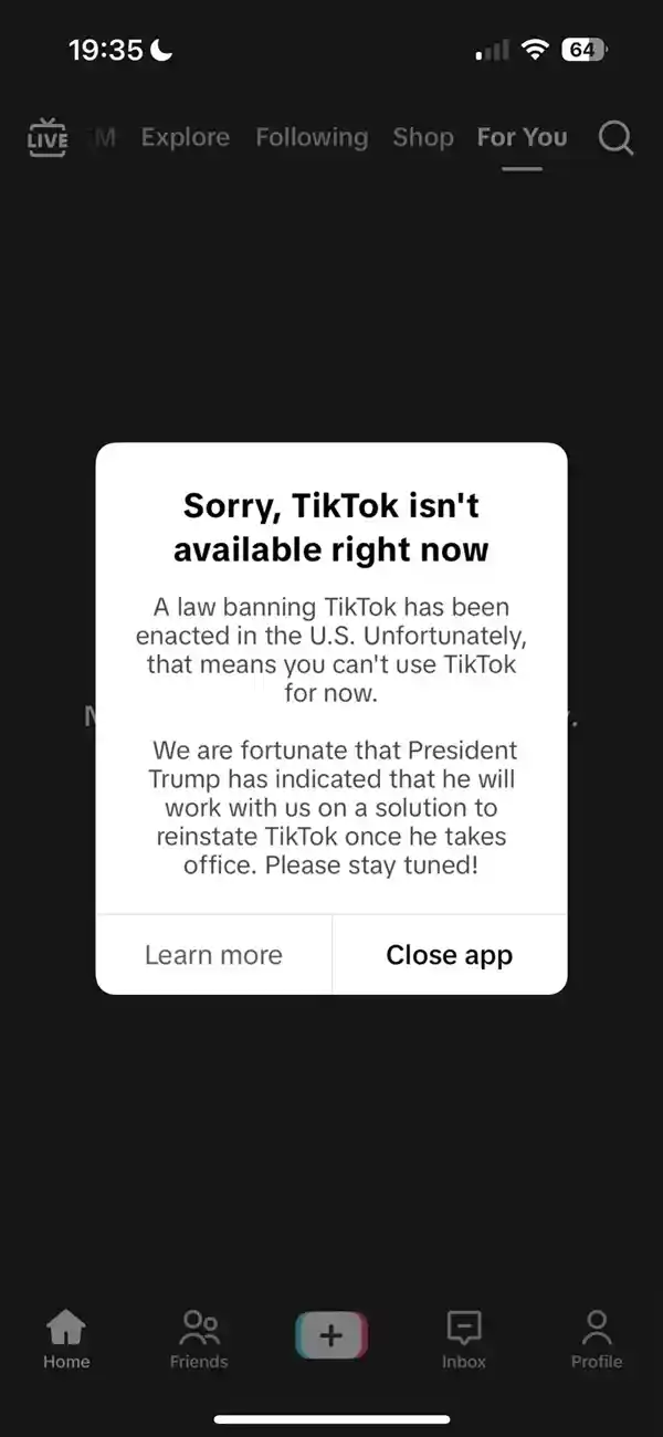 [TikTok惊艳退场！美国用户失去狂欢地！]