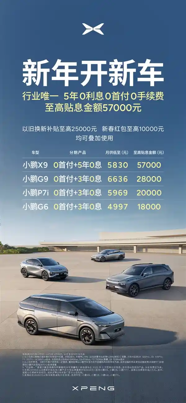 小鹏汽车开启价格战！首日推出5年0息0首付政策，最高贴息5.7万！