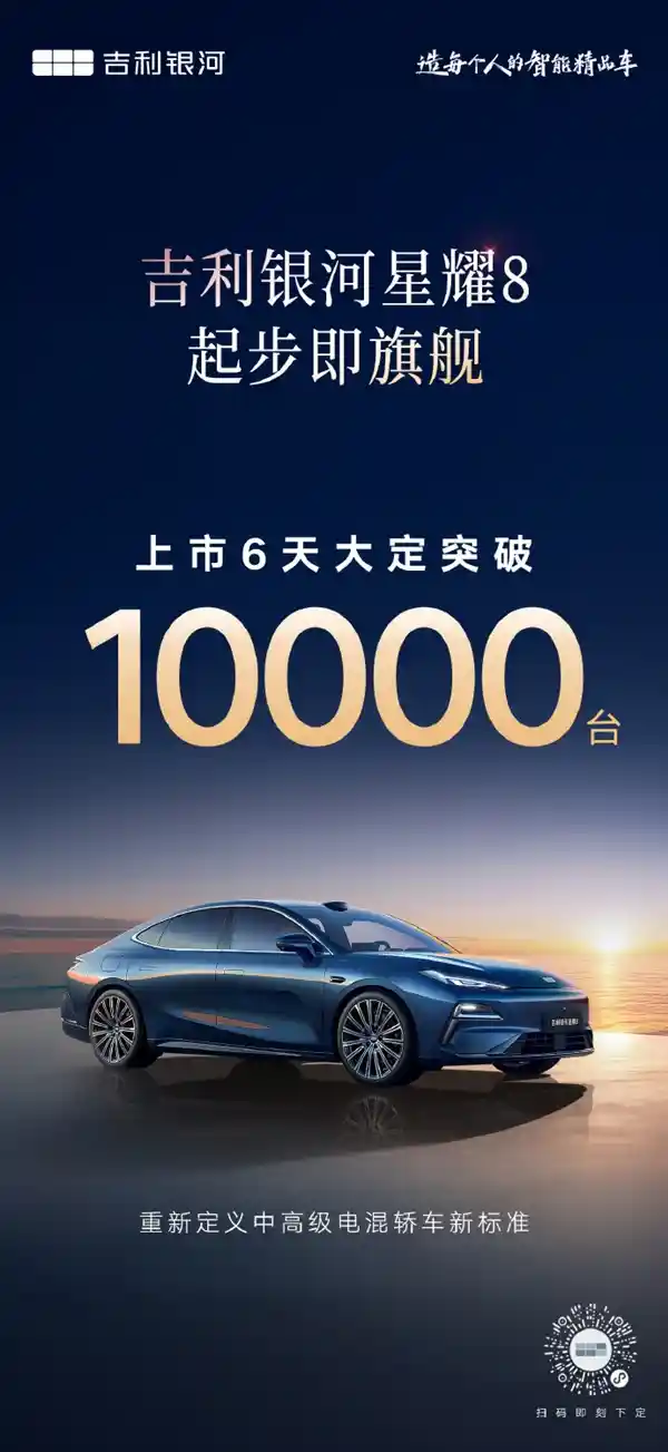 [震撼登场！吉利银河星耀预售8大定突破10000台，现象级爆款诞生！]