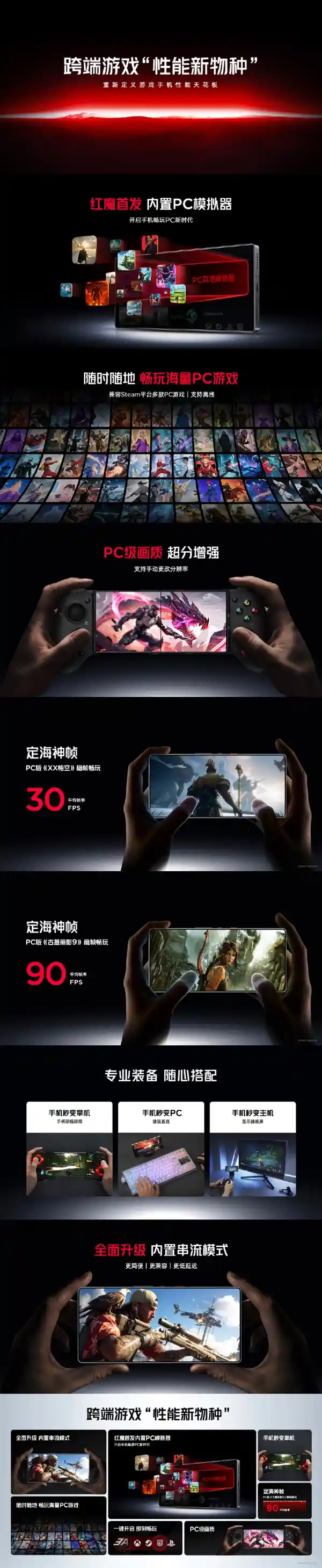 《红魔10S Pro首发搭载PC模拟器，手游变端游！Steam大作30帧畅玩《黑神话》》