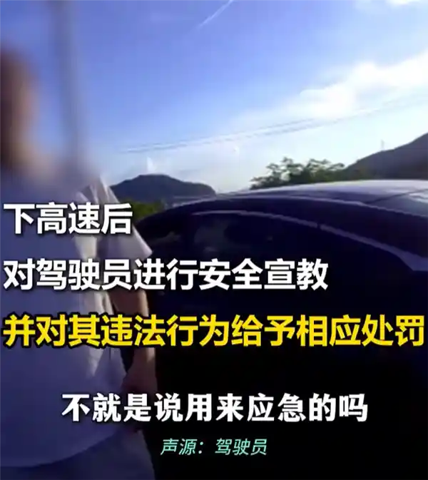 狗在车内拉屎引高速停车铲屎，司机：应急车道就是用来应急的！