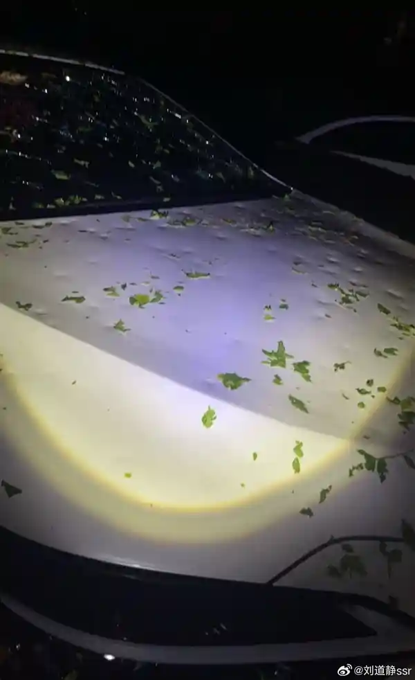 冰雹突袭北京！车盖被砸出气泡膜 车主：玻璃碎裂 车身坑洼惨烈